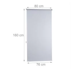 Verdunklungsrollo In Weiß - (B)80 X (H)160 Cm 11 Verdunklungsrollo In Weiß - (B)80 X (H)160 Cm -Relaxdays relaxdays verdunklungsrollo in weiss b 80 x h 160 cm 3