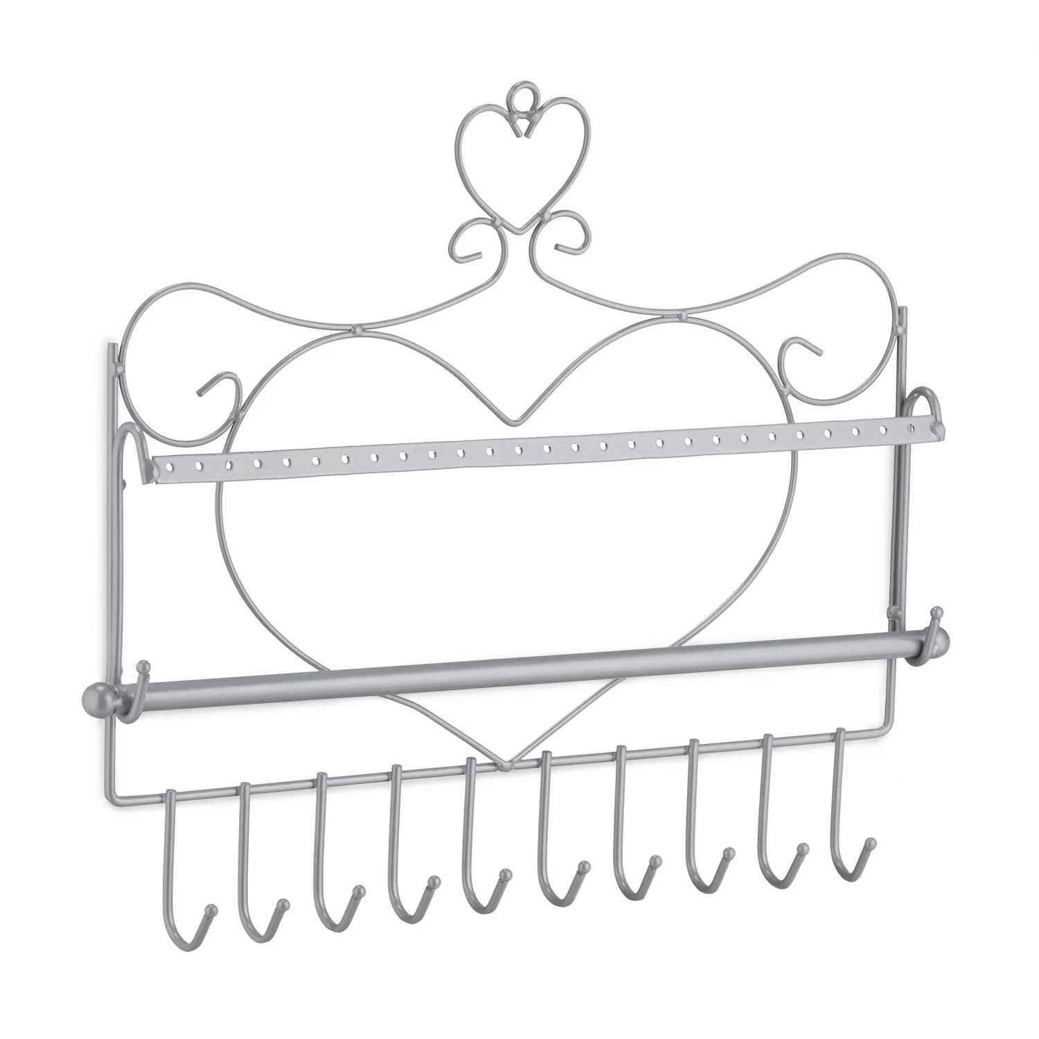 Wand Schmuckhalter In Silber - (B)36,5x (H)30 X (T)3,5 Cm 1 Wand Schmuckhalter In Silber - (B)36,5x (H)30 X (T)3,5 Cm