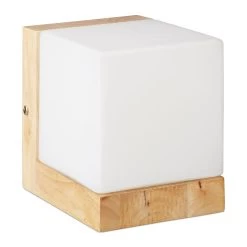 Wandleuchte Würfel In Weiß/Natur - (B)12 X (H)15 X (T)15 Cm