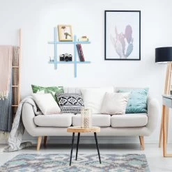 Wandregal In Schwarz - (B)58,5 X (H)58,5 X (T)10 Cm -Relaxdays relaxdays wandregal in schwarz b 58 5 x h 58 5 x t 10 cm 2