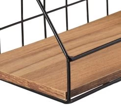 Wandregal In Schwarz/ Braun - (B)35 X (H)41 X (T)16 Cm -Relaxdays relaxdays wandregal in schwarz braun b 35 x h 41 x t 16 cm 6