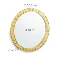 Wandspiegel In Gold - Ø 50,5 Cm -Relaxdays relaxdays wandspiegel in gold o 50 5 cm 3