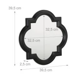 Wandspiegel In Schwarz - Ø 39,5 Cm -Relaxdays relaxdays wandspiegel in schwarz o 39 5 cm 3