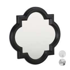 Wandspiegel In Schwarz - Ø 39,5 Cm -Relaxdays relaxdays wandspiegel in schwarz o 39 5 cm 7