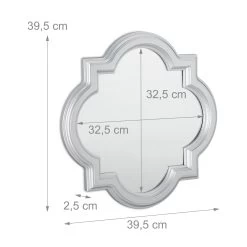 Wandspiegel In Silber - Ø 39,5 Cm -Relaxdays relaxdays wandspiegel in silber o 39 5 cm 3
