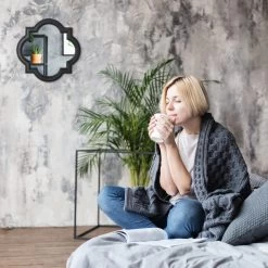 Wandspiegel In Silber - Ø 39,5 Cm -Relaxdays relaxdays wandspiegel in silber o 39 5 cm 4