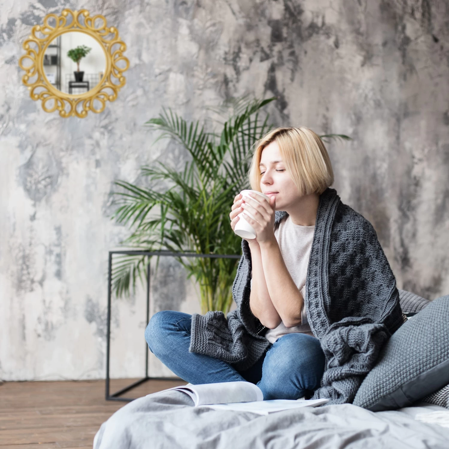 Wandspiegel In Silber - Ø 50 Cm 5 Wandspiegel In Silber - Ø 50 Cm – Bild 5