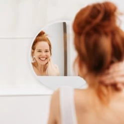 Wandspiegel In Weiß - Ø 61 Cm -Relaxdays relaxdays wandspiegel in weiss o 61 cm 2