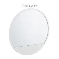Wandspiegel In Weiß - Ø 61 Cm -Relaxdays relaxdays wandspiegel in weiss o 61 cm 3