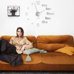 Wanduhr "DIY" In Silber -Relaxdays relaxdays wanduhr diy in silber 1