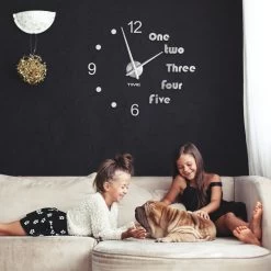 Wanduhr "DIY" In Silber -Relaxdays relaxdays wanduhr diy in silber 4