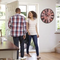 Wanduhr In Schwarz/ Braun - Ø 60 Cm -Relaxdays relaxdays wanduhr in schwarz braun o 60 cm 2