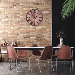 Wanduhr In Schwarz/ Braun - Ø 60 Cm -Relaxdays relaxdays wanduhr in schwarz braun o 60 cm 4