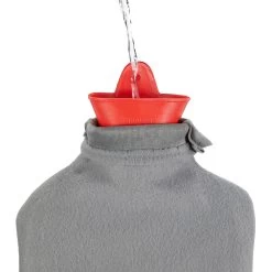 Wärmflasche Mit Bezug In Grau/Rot - 1,5 L -Relaxdays relaxdays warmflasche mit bezug in grau rot 1 5 l 5