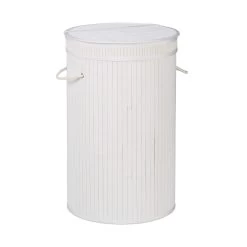 Wäschekorb In Weiß - (H)63 X Ø40 Cm