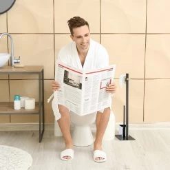 WC Garnitur In Schwarz - (B)21,5 X (H)77,5 X (T)20 Cm 10 WC Garnitur In Schwarz - (B)21,5 X (H)77,5 X (T)20 Cm -Relaxdays relaxdays wc garnitur in schwarz b 21 5 x h 77 5 x t 20 cm 2