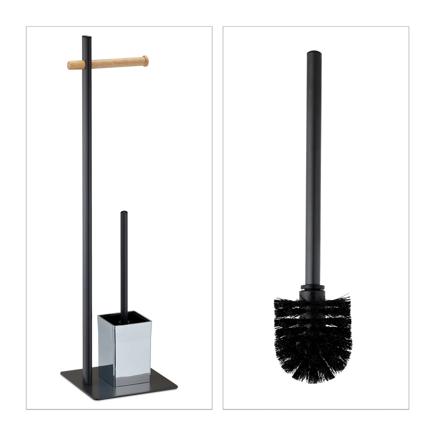 WC Garnitur In Schwarz - (B)21,5 X (H)77,5 X (T)20 Cm 1 WC Garnitur In Schwarz - (B)21,5 X (H)77,5 X (T)20 Cm