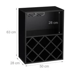 Weinregal In Schwarz - (B)50x (H)63 X (T)28 Cm -Relaxdays relaxdays weinregal in schwarz b 50x h 63 x t 28 cm 3