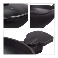 Wok In Schwarz - Ø 30 Cm -Relaxdays relaxdays wok in schwarz o 30 cm 5
